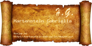 Hartenstein Gabriella névjegykártya