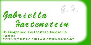 gabriella hartenstein business card